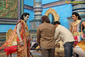 Sri Ramarajyam Working Stills