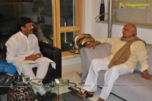 Akkineni Nageswara Rao felicitates Minister Chiranjeevi