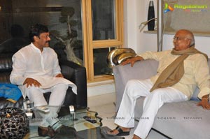 Akkineni Nageswara Rao felicitates Minister Chiranjeevi