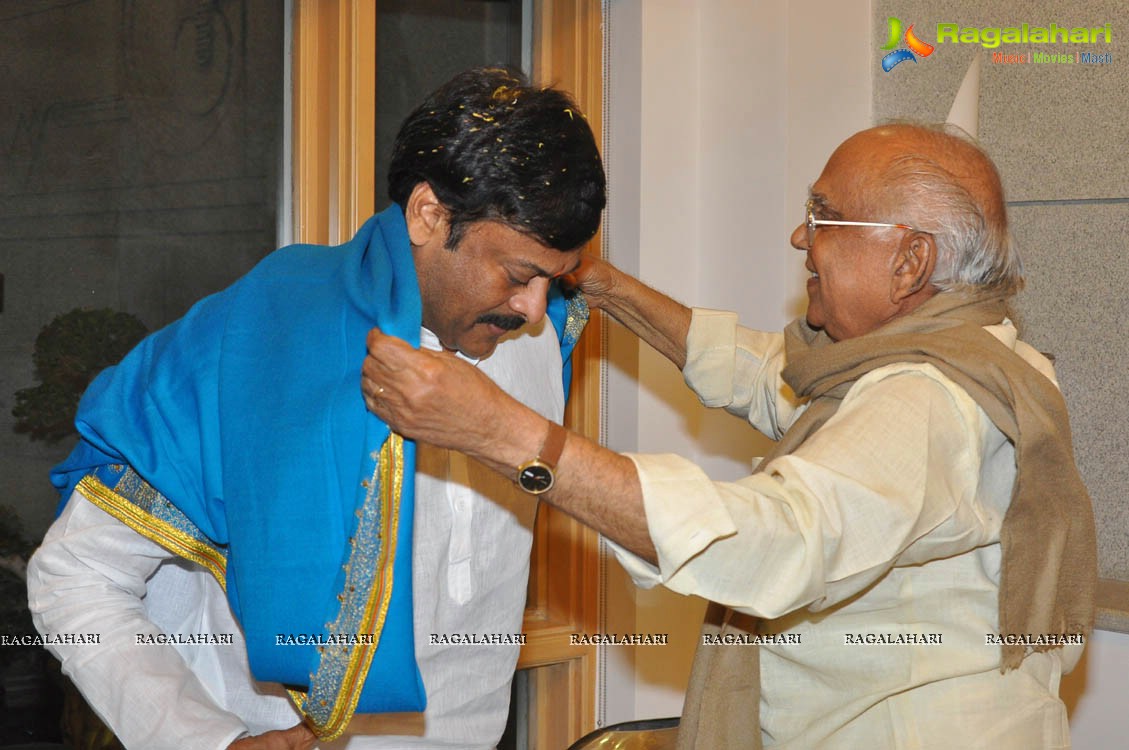 ANR Felicitates Chiranjeevi