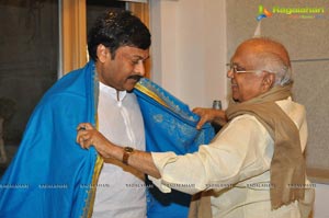 Akkineni Nageswara Rao felicitates Minister Chiranjeevi