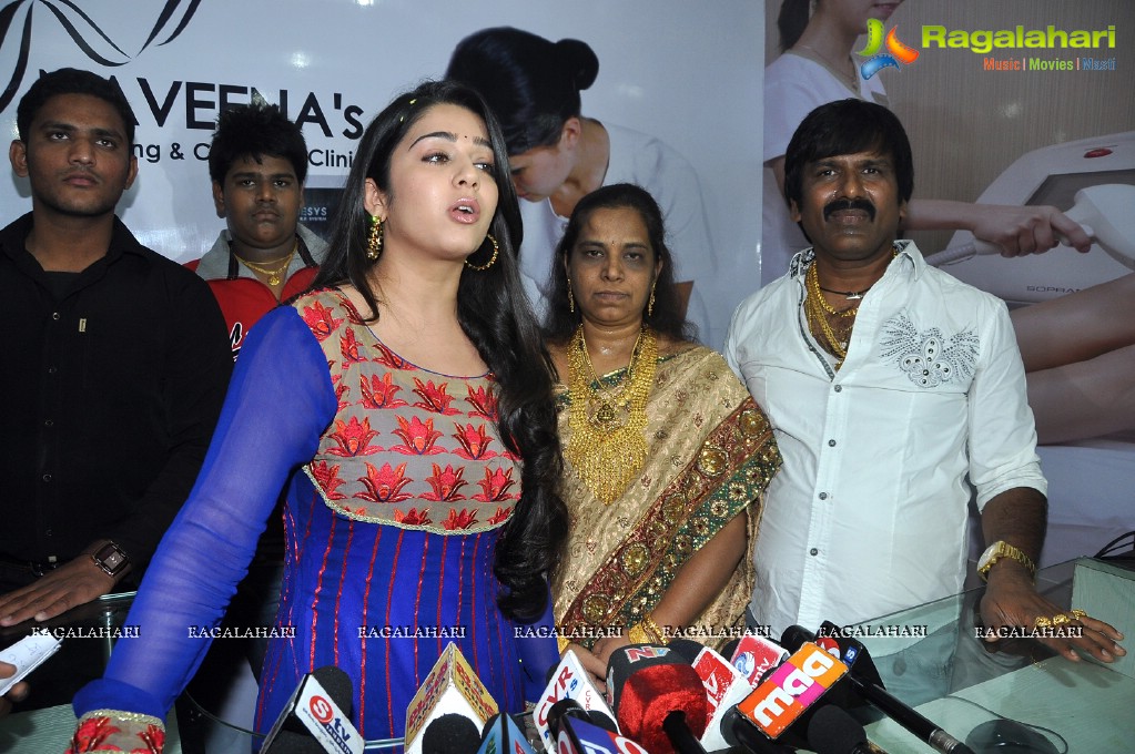 Charmi inaugurates Naveena's Slimming & Cosmetic Clinic, Hyderabad