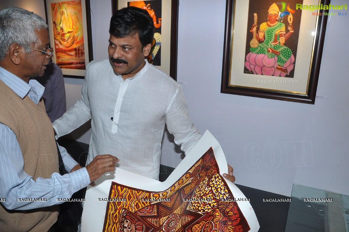 Chiranjeevi launches 'Human Colours of Telangana' Art Exhibition