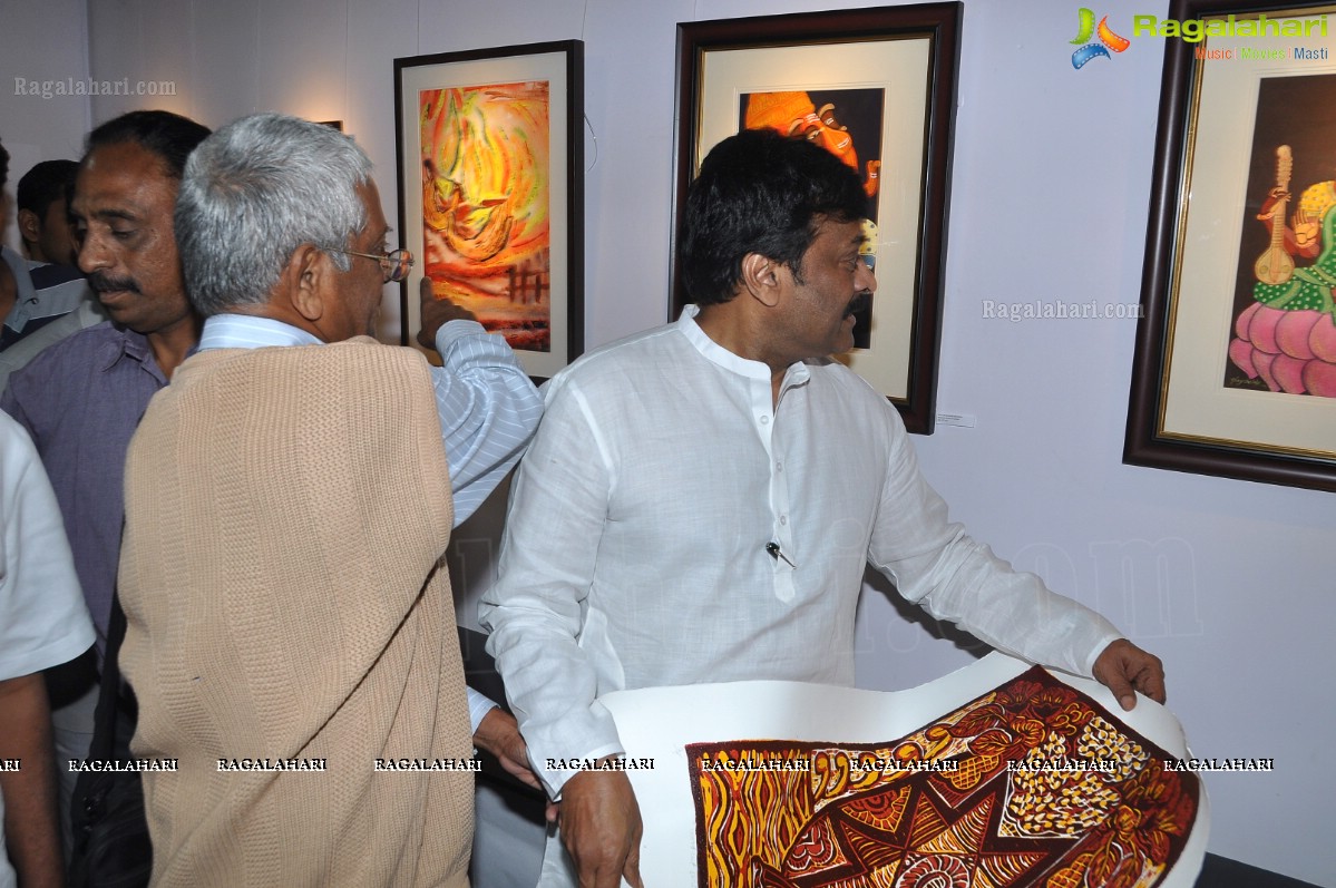 Chiranjeevi launches 'Human Colours of Telangana' Art Exhibition