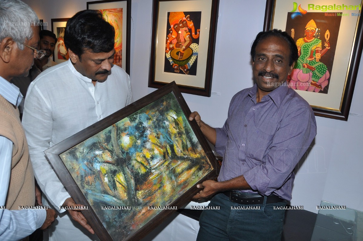 Chiranjeevi launches 'Human Colours of Telangana' Art Exhibition