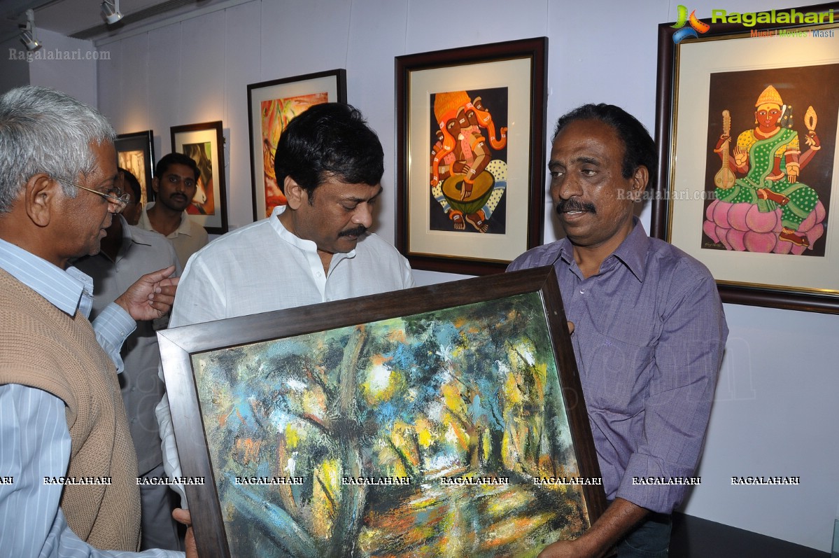Chiranjeevi launches 'Human Colours of Telangana' Art Exhibition