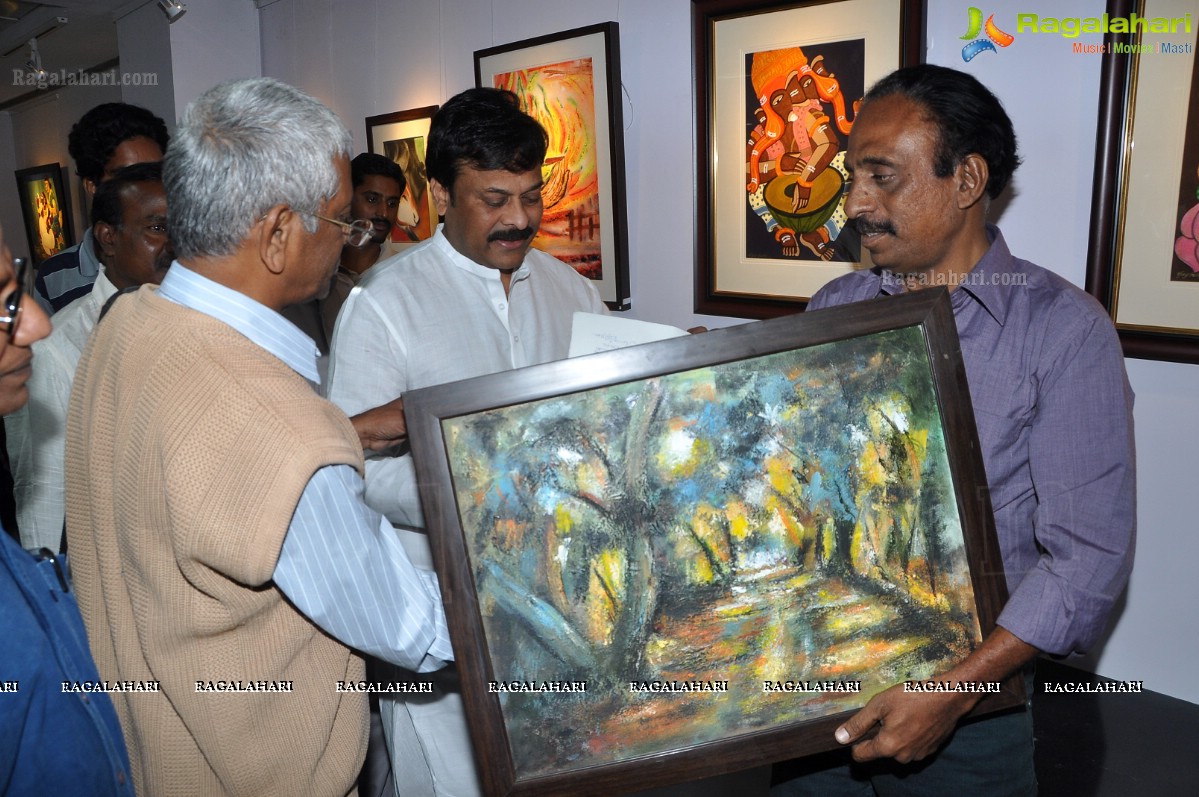 Chiranjeevi launches 'Human Colours of Telangana' Art Exhibition