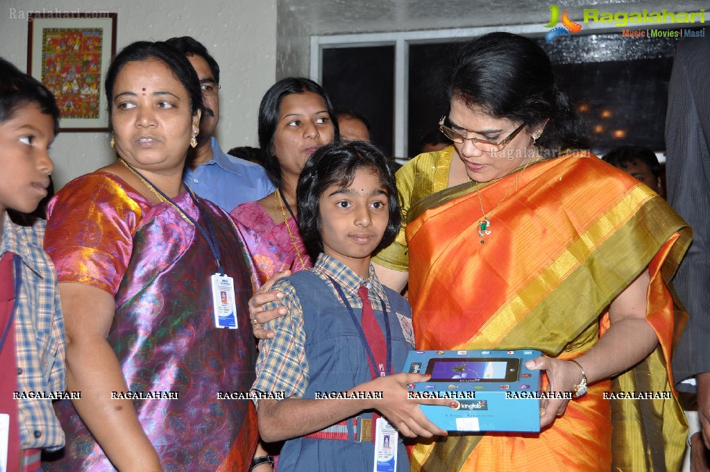 Minister Killi Kruparani distributes KingTab Tabet PC to Meritorious Students