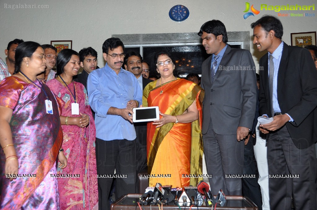 Minister Killi Kruparani distributes KingTab Tabet PC to Meritorious Students