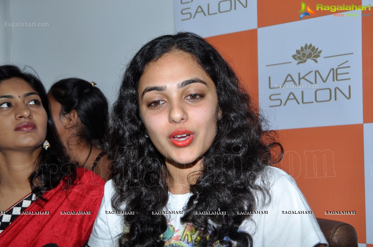 Nithya Menen inaugurates Lakme Salon at Kondapur, Hyderabad