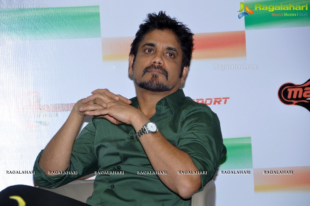 Nagarjuna at Mahi Racing Team India Press Meet, Hyderabad