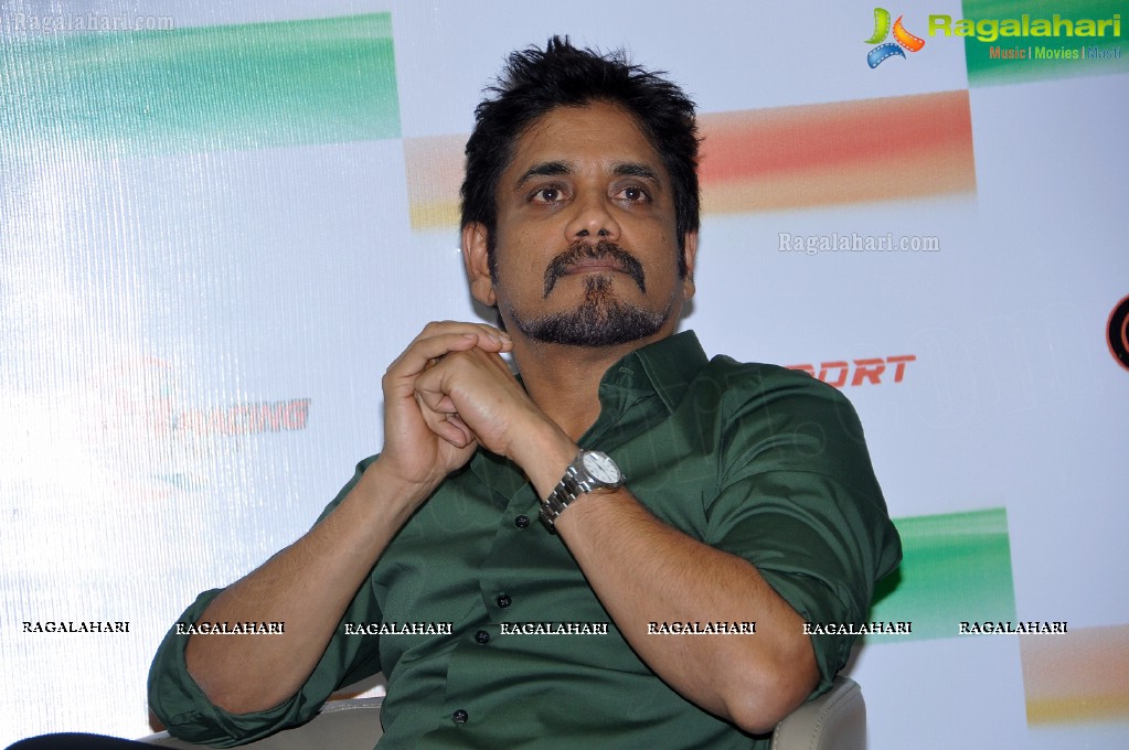 Nagarjuna at Mahi Racing Team India Press Meet, Hyderabad