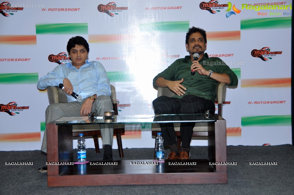 Nagarjuna at Mahi Racing Team India Press Meet, Hyderabad