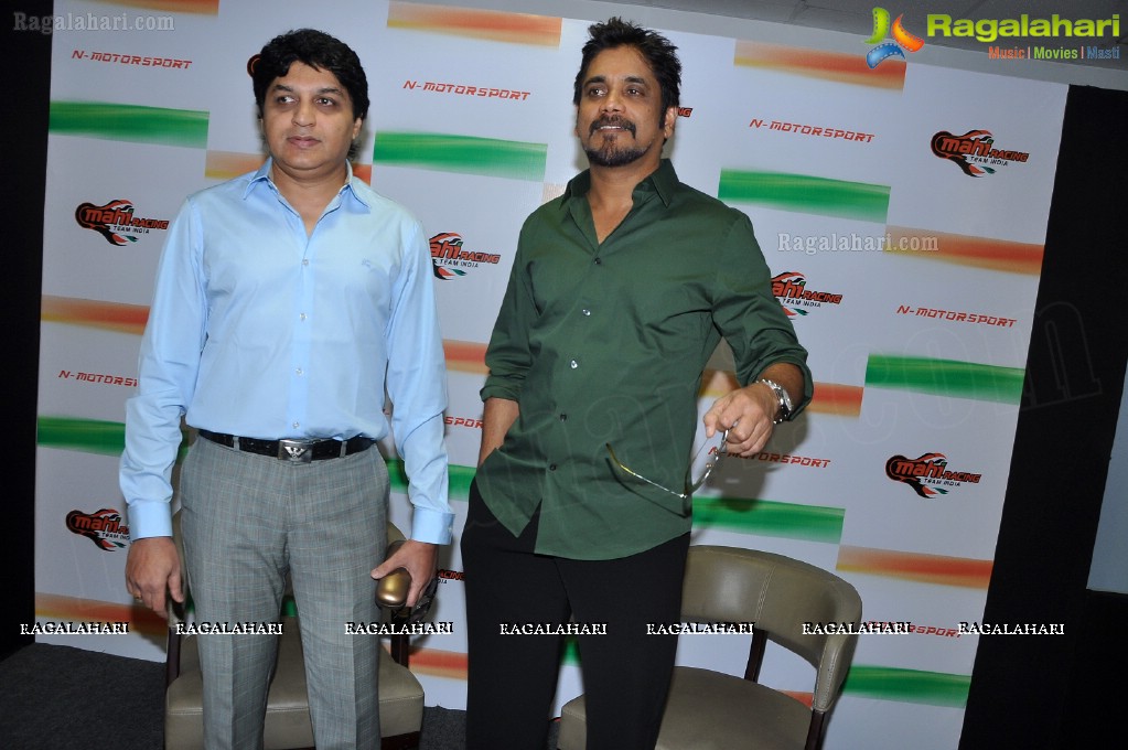 Nagarjuna at Mahi Racing Team India Press Meet, Hyderabad