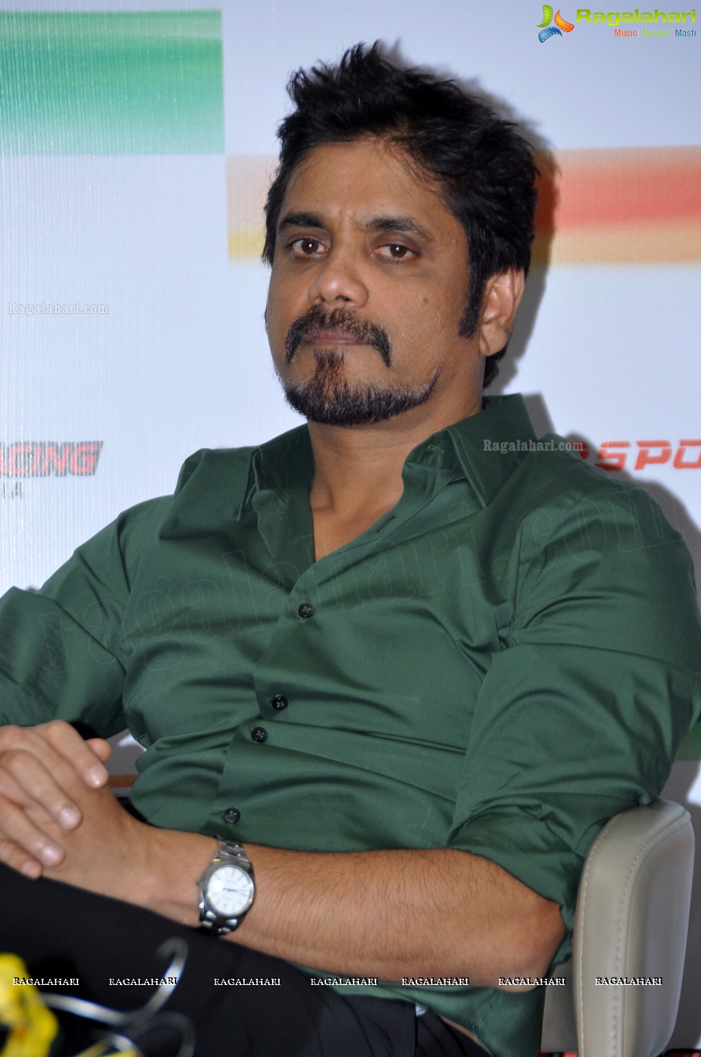 Nagarjuna at Mahi Racing Team India Press Meet, Hyderabad