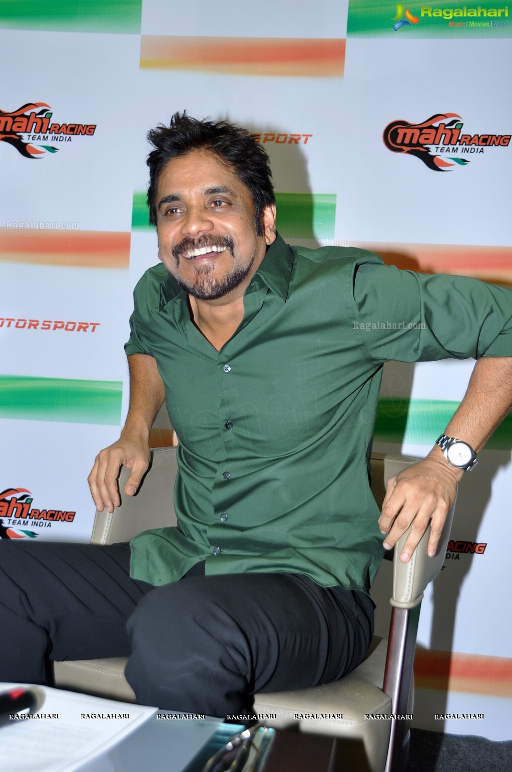 Nagarjuna at Mahi Racing Team India Press Meet, Hyderabad