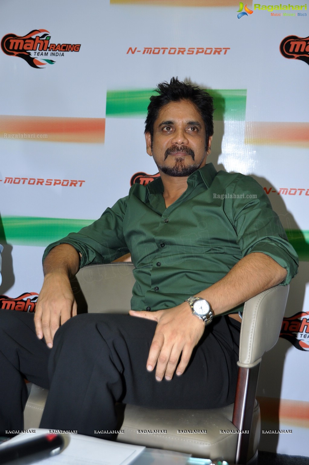 Nagarjuna at Mahi Racing Team India Press Meet, Hyderabad