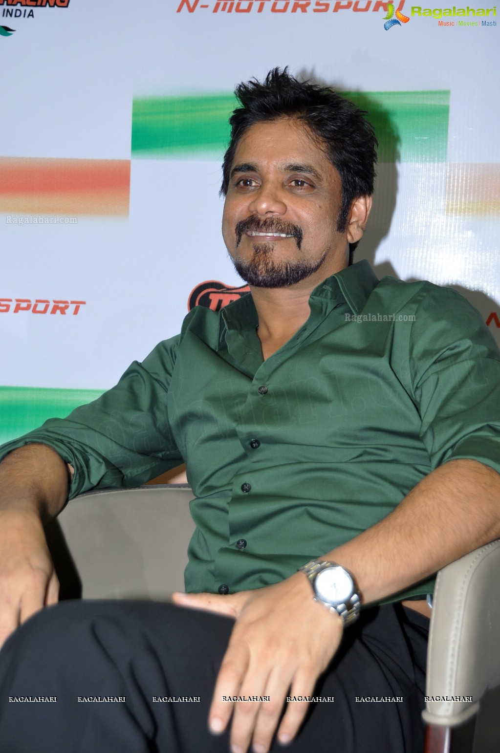 Nagarjuna at Mahi Racing Team India Press Meet, Hyderabad