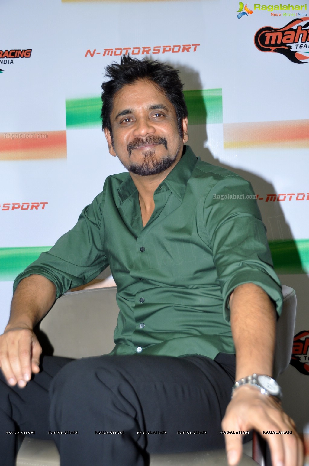 Nagarjuna at Mahi Racing Team India Press Meet, Hyderabad