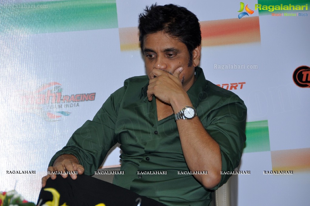 Nagarjuna at Mahi Racing Team India Press Meet, Hyderabad