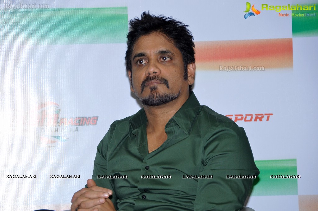 Nagarjuna at Mahi Racing Team India Press Meet, Hyderabad