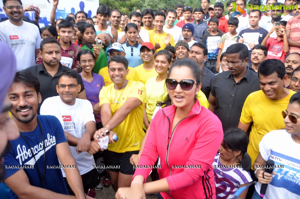 Sania Mirza participates at NDTV-Nirmal Walk for Fitness