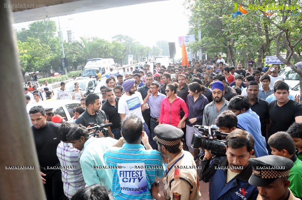 Sania Mirza participates at NDTV-Nirmal Walk for Fitness