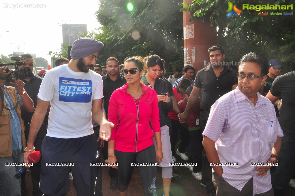 Sania Mirza participates at NDTV-Nirmal Walk for Fitness