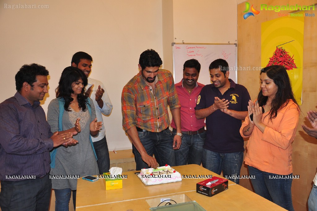 Rana at Mirchi Studios, Hyderabad