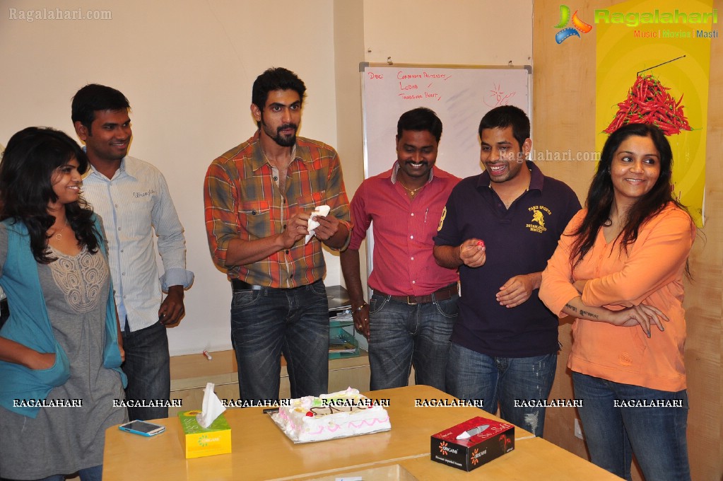 Rana at Mirchi Studios, Hyderabad