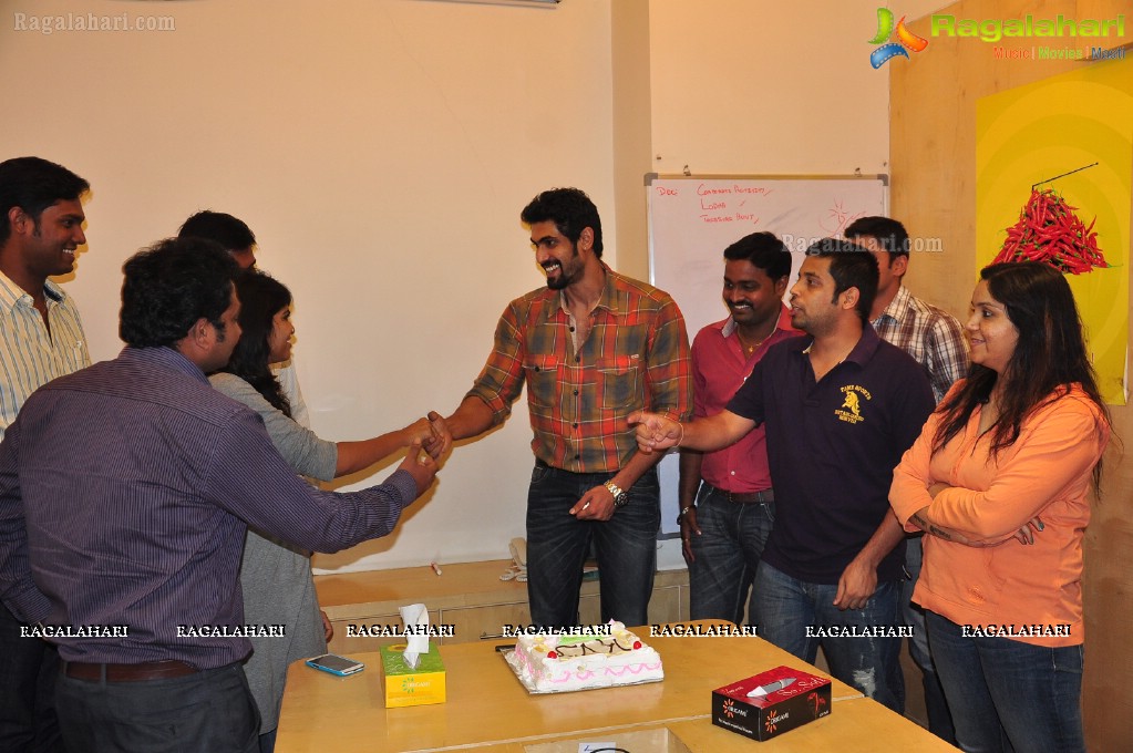 Rana at Mirchi Studios, Hyderabad