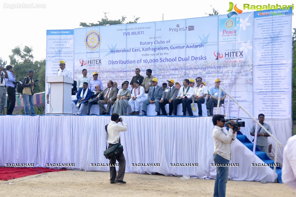 Rotary International distributes 10,000 School Dual Desks  to 218 Government Schools