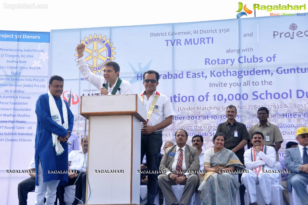 Rotary International distributes 10,000 School Dual Desks  to 218 Government Schools