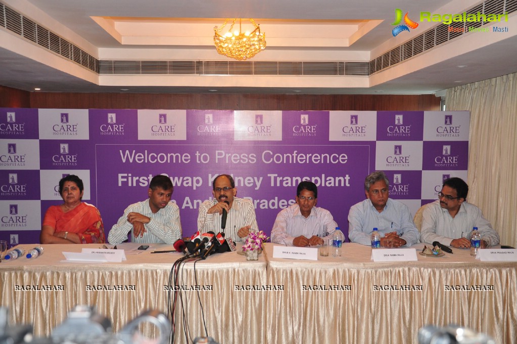 First SWAP Kidney Transplant - Hyderabad Care Hospitals Press Meet