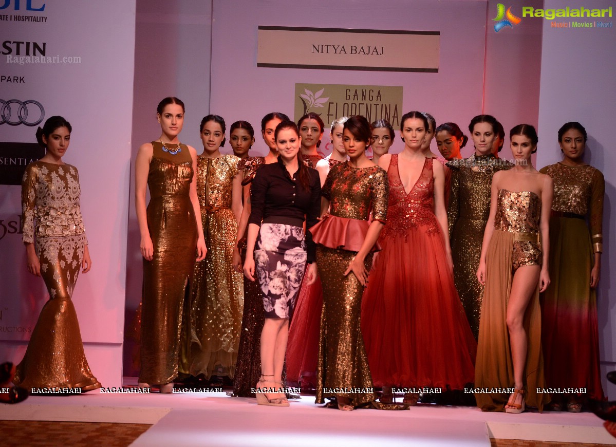 Mugdha Godse walked the ramp for Designer Nitya Bajaj at 'Pune Fashion Week 2013'