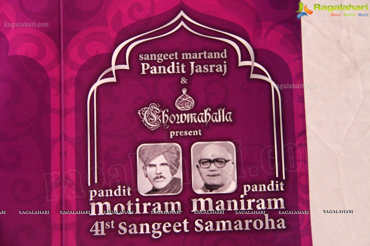41st Pandit Motiram Pandit Maniram Sangeet Samaroh, Hyderabad