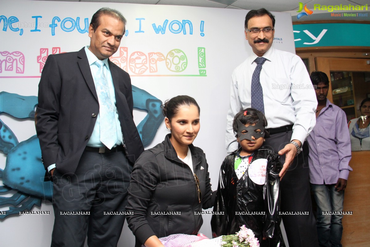 The Real Stars – Child Cancer Survivors, celebrate Children’s Day with Tennis Star, Sania Mirza at Apollo Cancer Hospital