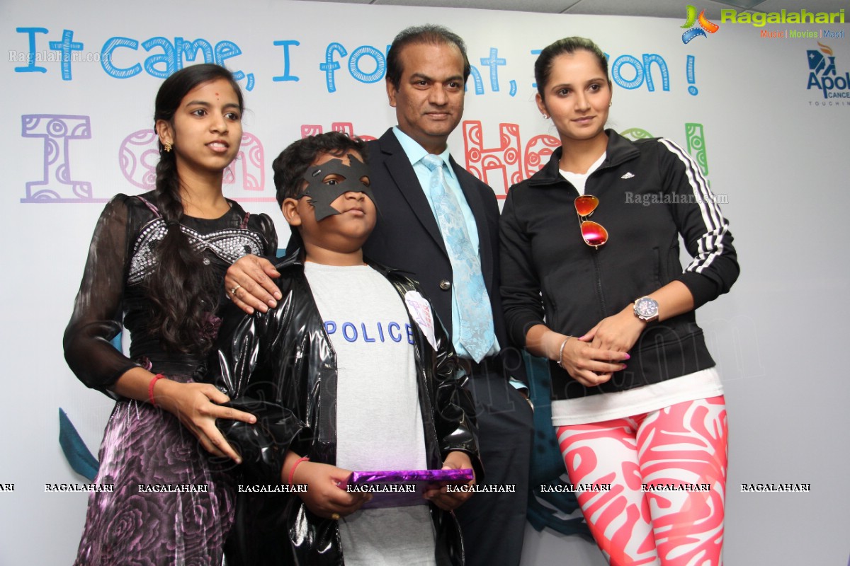 The Real Stars – Child Cancer Survivors, celebrate Children’s Day with Tennis Star, Sania Mirza at Apollo Cancer Hospital