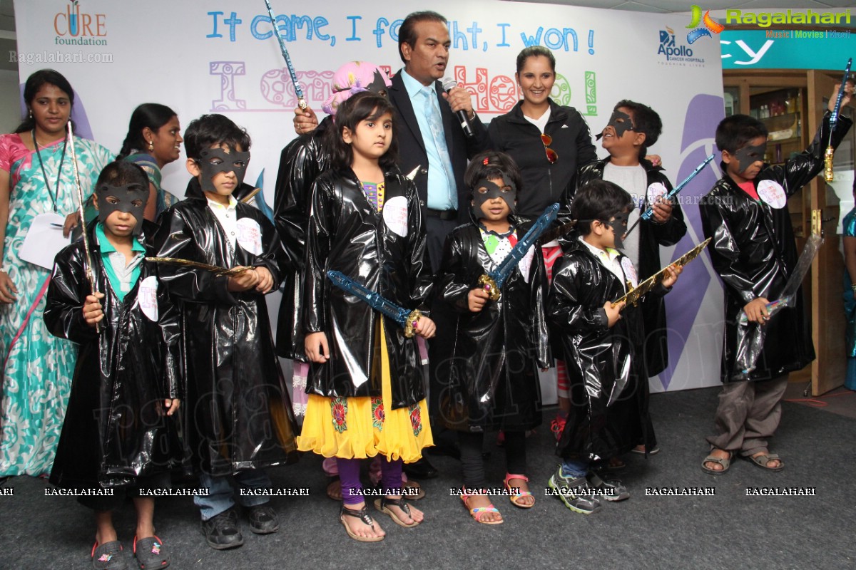 The Real Stars – Child Cancer Survivors, celebrate Children’s Day with Tennis Star, Sania Mirza at Apollo Cancer Hospital