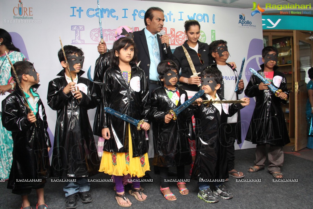 The Real Stars – Child Cancer Survivors, celebrate Children’s Day with Tennis Star, Sania Mirza at Apollo Cancer Hospital