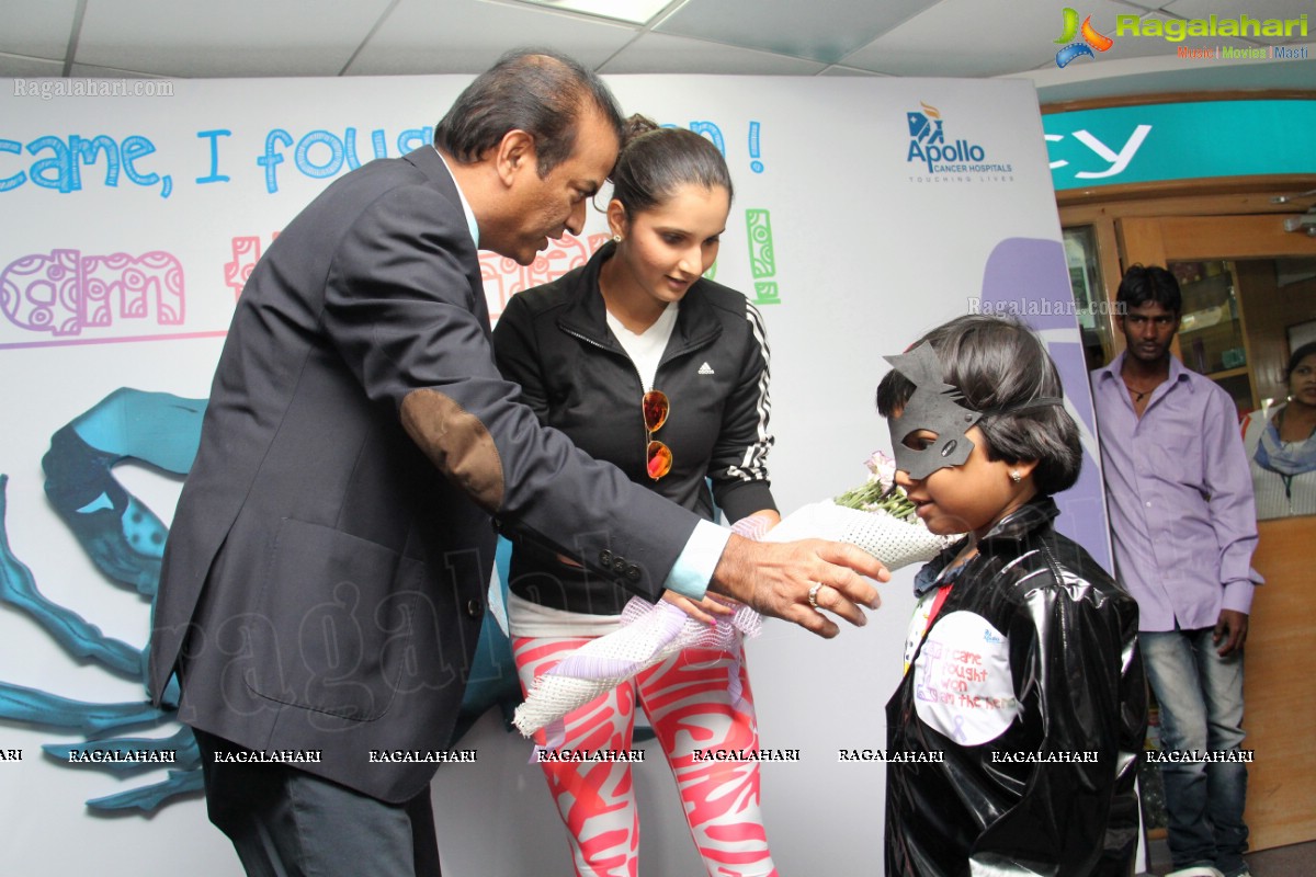 The Real Stars – Child Cancer Survivors, celebrate Children’s Day with Tennis Star, Sania Mirza at Apollo Cancer Hospital