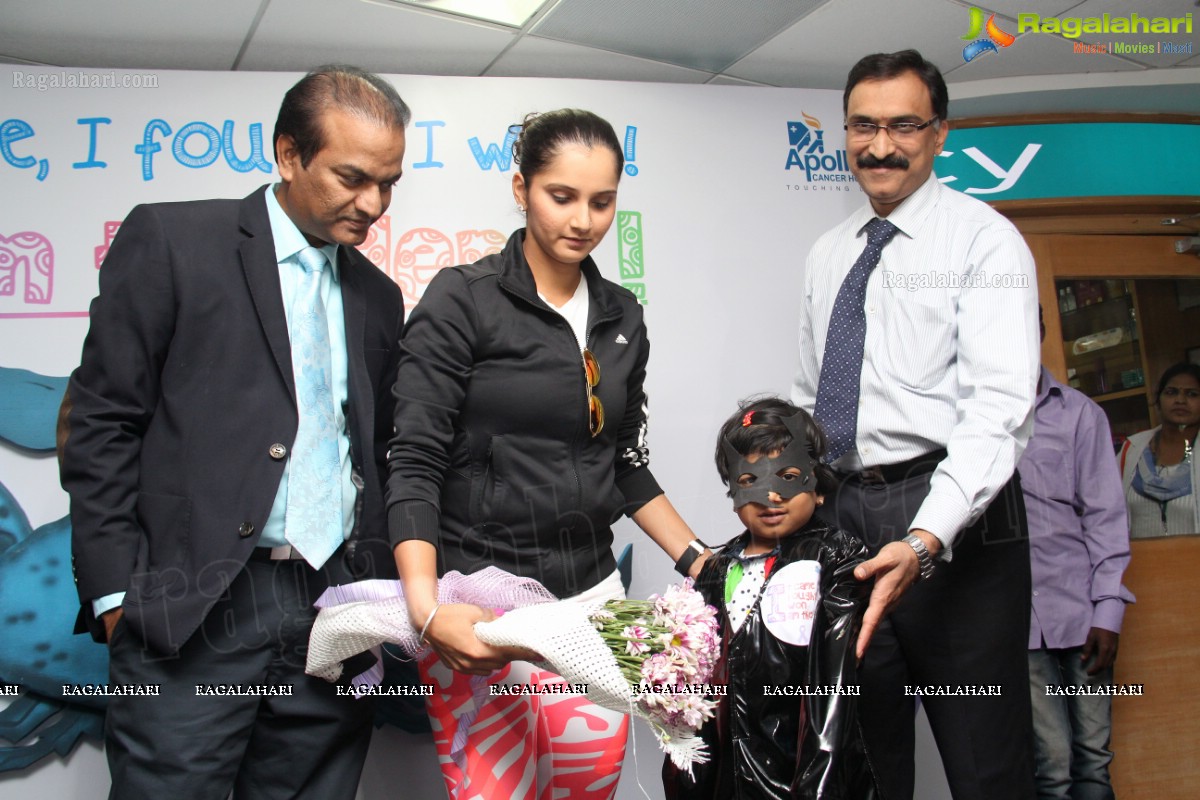 The Real Stars – Child Cancer Survivors, celebrate Children’s Day with Tennis Star, Sania Mirza at Apollo Cancer Hospital