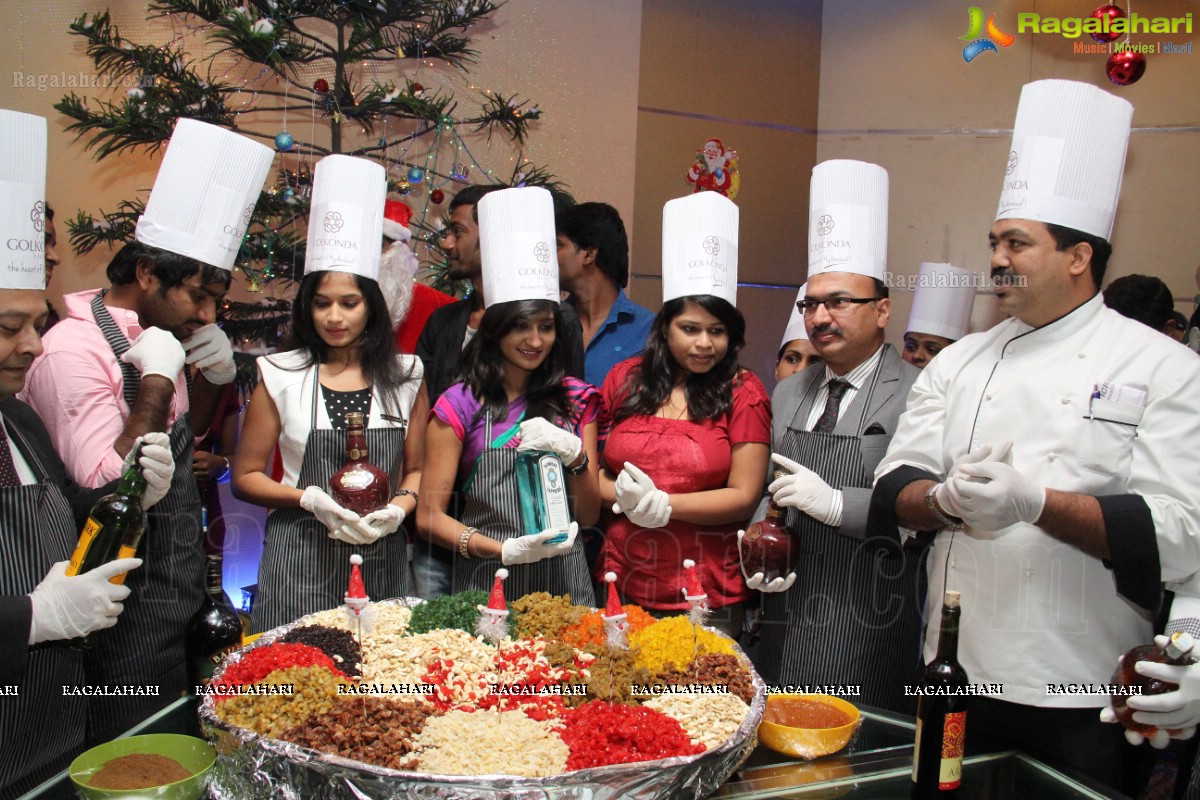 Anvika Rao, Priyanka and Sri Vidya at Christmas Cake Mixing at The Golkonda Hotel