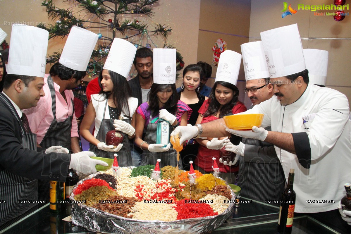 Anvika Rao, Priyanka and Sri Vidya at Christmas Cake Mixing at The Golkonda Hotel