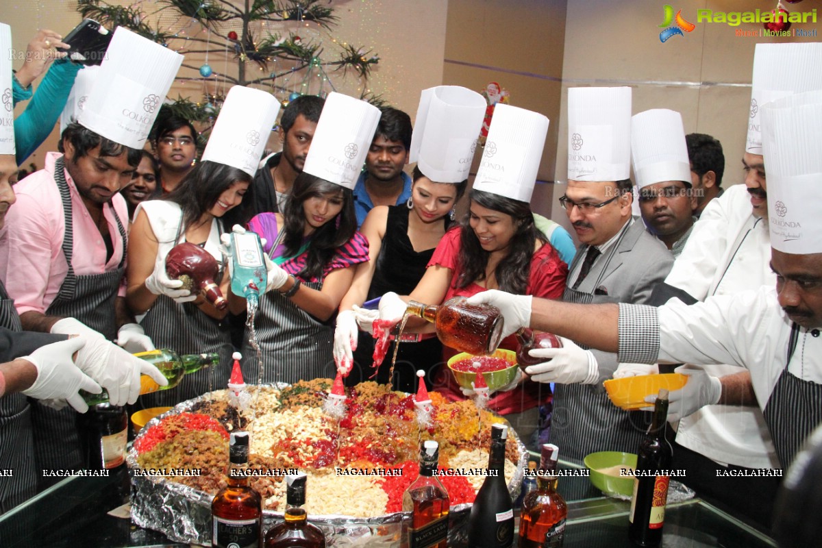 Anvika Rao, Priyanka and Sri Vidya at Christmas Cake Mixing at The Golkonda Hotel