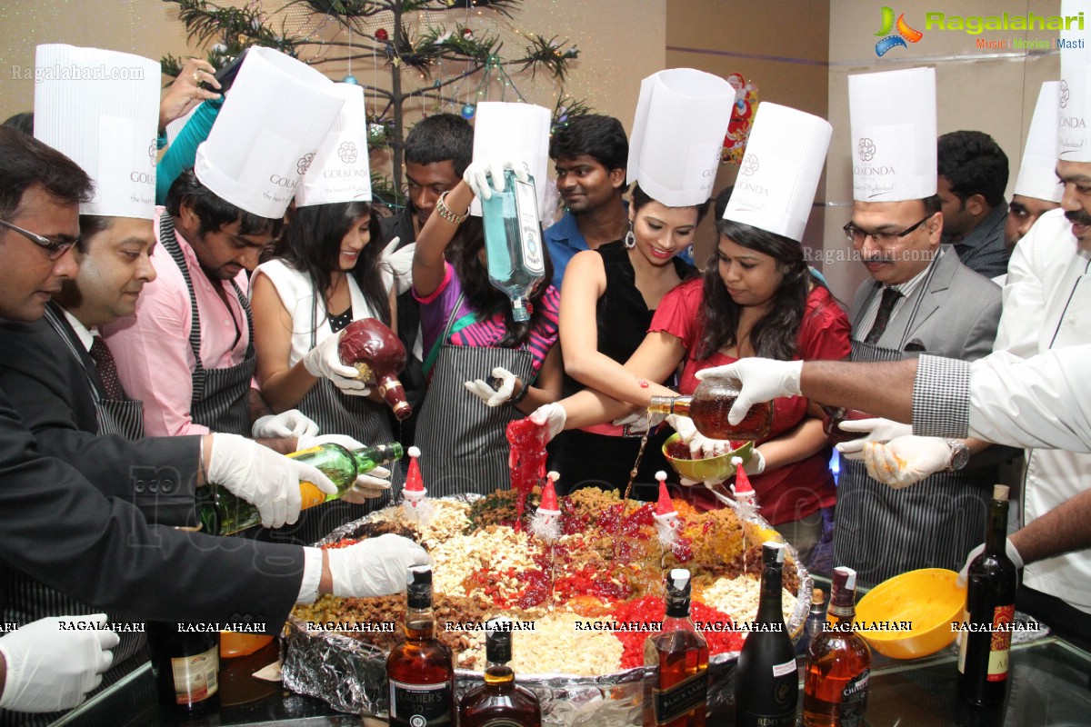 Anvika Rao, Priyanka and Sri Vidya at Christmas Cake Mixing at The Golkonda Hotel