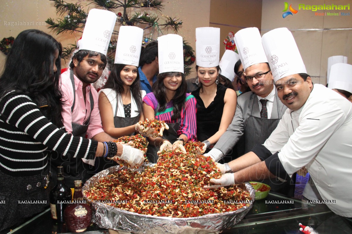 Anvika Rao, Priyanka and Sri Vidya at Christmas Cake Mixing at The Golkonda Hotel