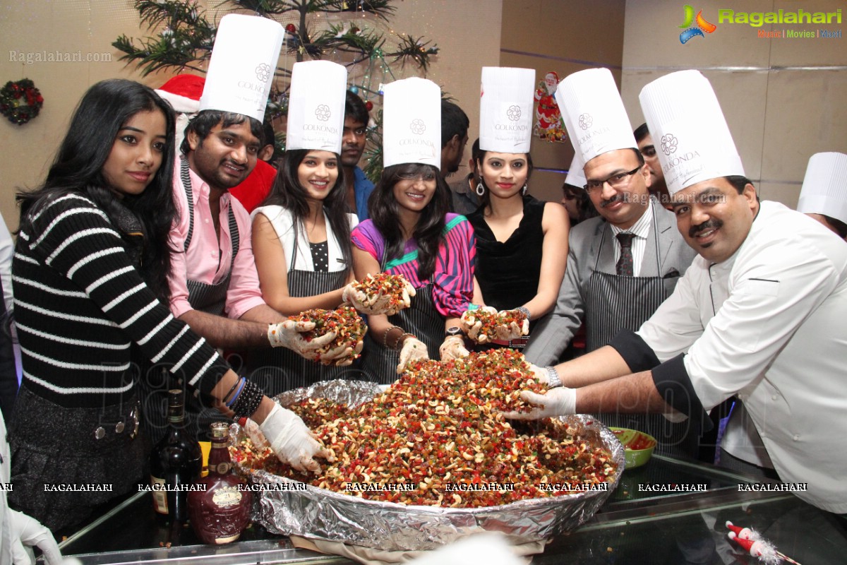 Anvika Rao, Priyanka and Sri Vidya at Christmas Cake Mixing at The Golkonda Hotel