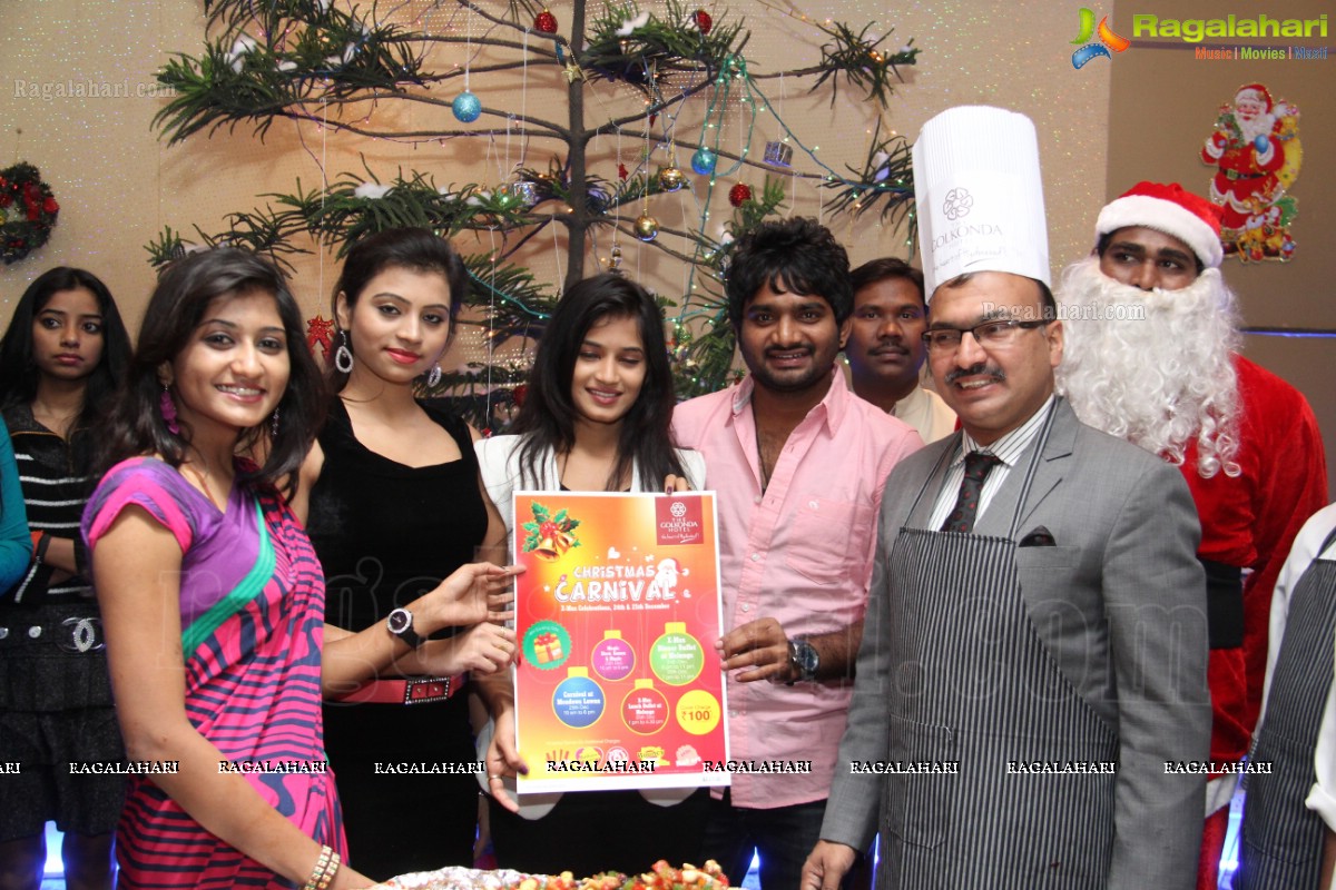 Anvika Rao, Priyanka and Sri Vidya at Christmas Cake Mixing at The Golkonda Hotel