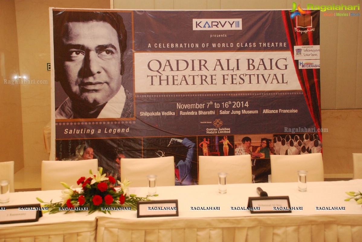 Qadir Ali Baig Theatre Festival Press Meet (Nov 2014), Hyderabad